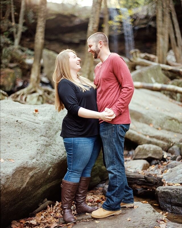 We love seeing our couples having a fun, relaxed time during our sessions. Makes it so easy to find sweet, intimate moments like this one Kodak Portra through my Contax 645 #engagementphotos #engagement #outdoorphotoshoot #weddingphotograph